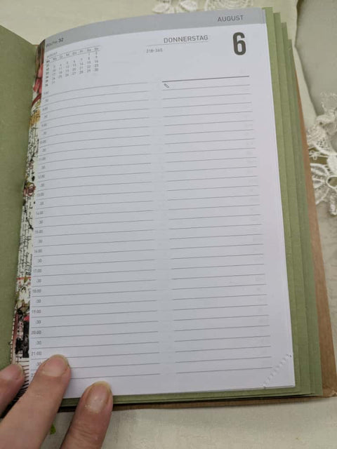 Kalenderbuch 2026 "Betty's Kräutergarten" // groß // handgemacht von Sina