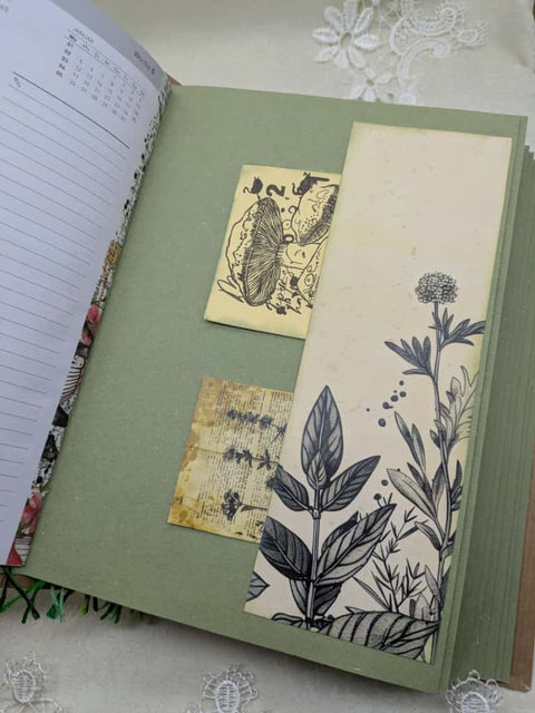 Kalenderbuch 2026 "Betty's Kräutergarten" // groß // handgemacht von Sina