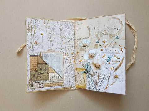 Journal A 5 "Wildflowers" // handgemacht von Melly