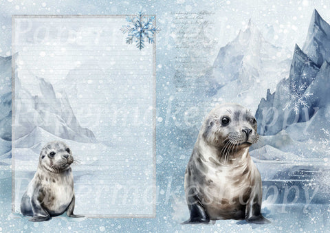 Winter Animals // Papermakeshappy // 18 Seiten, 9 Blatt Designpapier // doppelseitig bedruckt