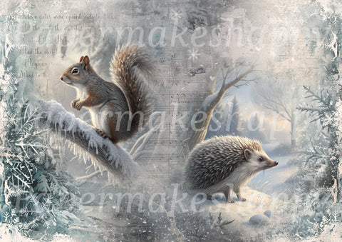 Winter Animals // Papermakeshappy // 18 Seiten, 9 Blatt Designpapier // doppelseitig bedruckt