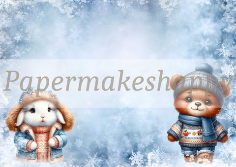 "Winter Cuties" // Papermakeshappy // 7 Blatt Designpapier // doppelseitig bedruckt