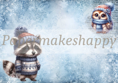 "Winter Cuties" // Papermakeshappy // 7 sheets of design paper // printed on both sides