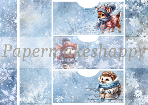 "Winter Cuties" // Papermakeshappy // Ephemera set // 200 g/m²