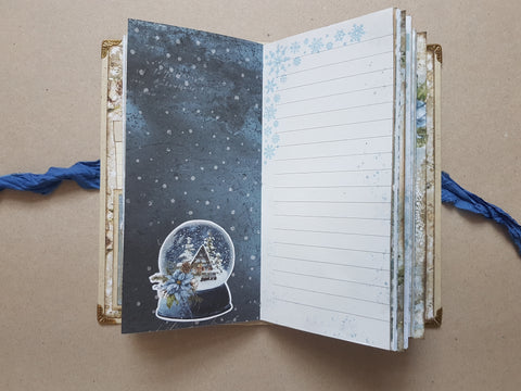 Slimline Journal „Winter Morning“ // handgemacht von Melly