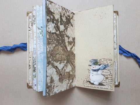 Slimline Journal „Winter Morning“ // handgemacht von Melly