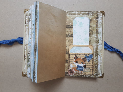 Slimline Journal „Winter Morning“ // handgemacht von Melly