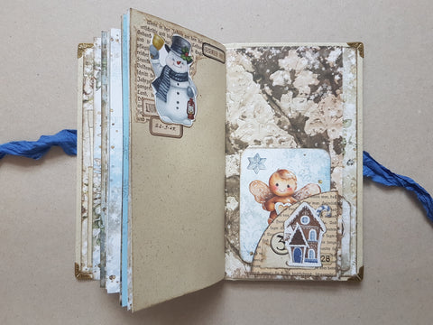 Slimline Journal „Winter Morning“ // handgemacht von Melly