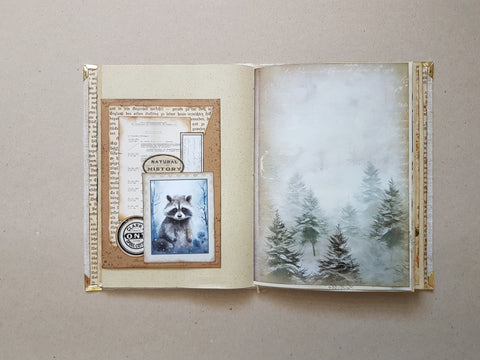 Journal A 5 "Winter Woodland" // handgemacht von Melly