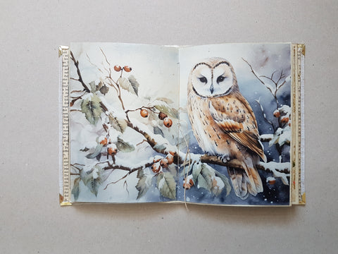 Journal A 5 "Winter Woodland" // handgemacht von Melly