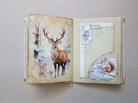 Journal A 5 "Winter Woodland" // handgemacht von Melly