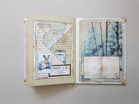 Journal A 5 "Winter Woodland" // handgemacht von Melly