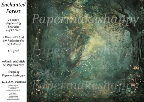"Enchanted Forest" // Papermakeshappy // 24 Seiten Designpapier // doppelseitig bedruckt