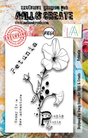 #1064// DIN A 7 stamp // AALL &amp; Create // "Petunia"