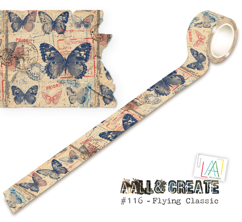 #116// Washi Tape // AALL &amp; Create // 2.5 cm x 10 meters // Flying Classic