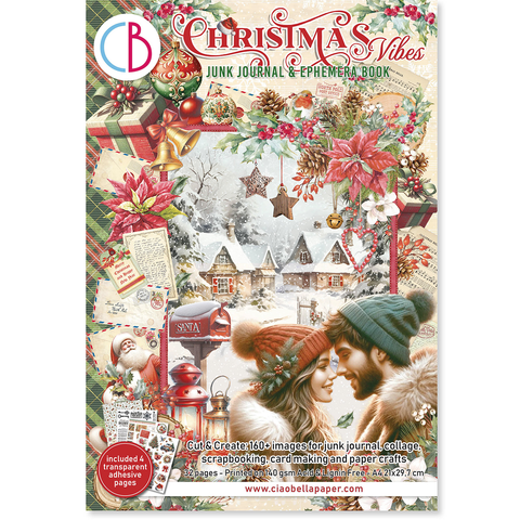 Junk Journal Ephemera Book "Christmas Vibes" // Ciao Bella // 32 Seiten