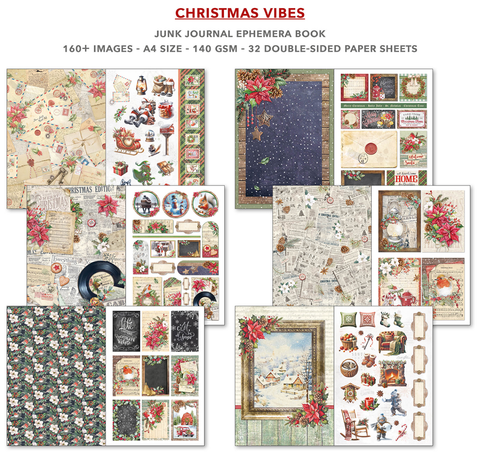 Junk Journal Ephemera Book "Christmas Vibes" // Ciao Bella // 32 Seiten