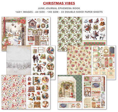 Junk Journal Ephemera Book "Christmas Vibes" // Ciao Bella // 32 Seiten