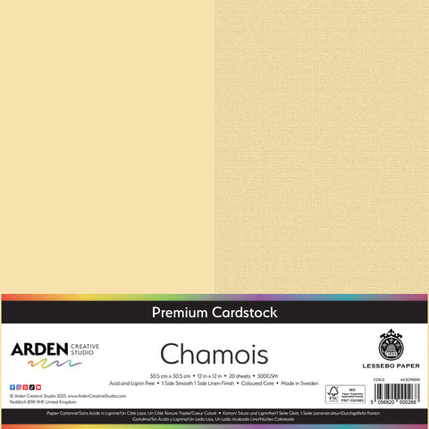 3 stk Premium Cardstock // 12x12 inch (30,5cmx30,5cm) // "Chamois" // Arden Creative Studio