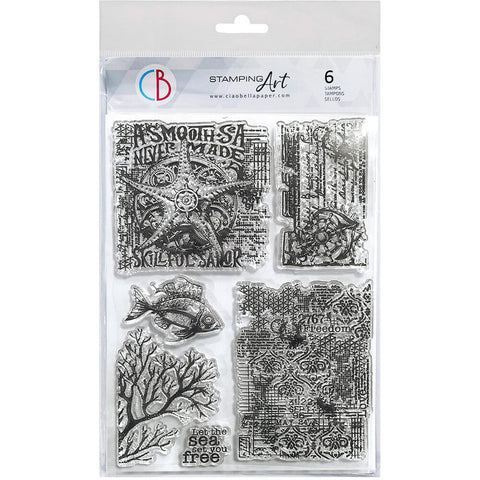 "Coral Reef" // Ciao Bella // 6 Clear Stamps // " Submersible Secrets "