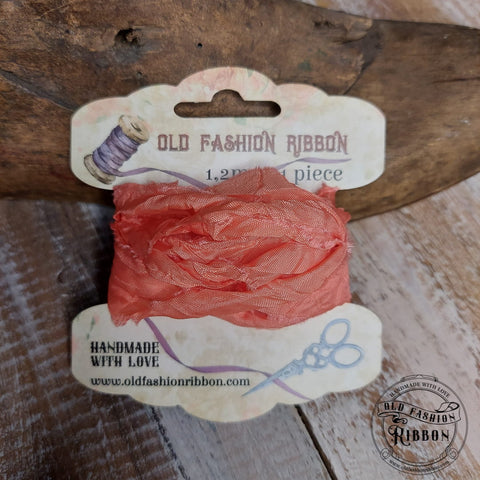 Old Fashion Ribbon // "coral" // Satinband // 1,20 bis 1,40 m lang - 2 cm breit