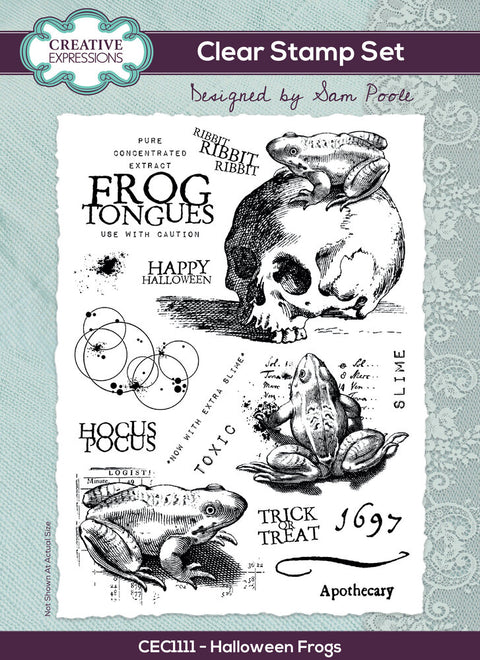 "Halloween Frogs" // Creative Expressions Stempel A 5 // Sam Poole