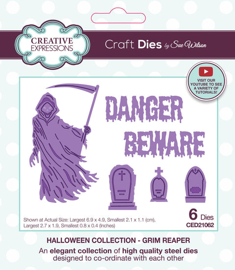 Cutting template "Halloween Grim Reaper" // Creative Expressions // Sue Wilson