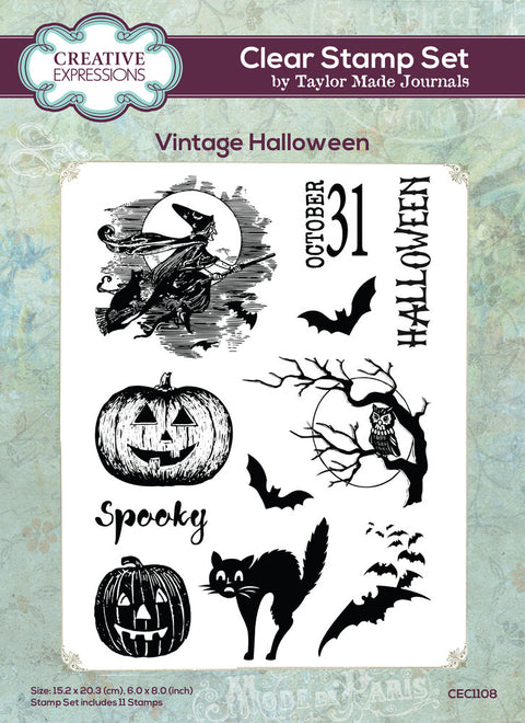 "Vintage Halloween" // Creative Expressions Stempel A 5 // Taylor made Journals