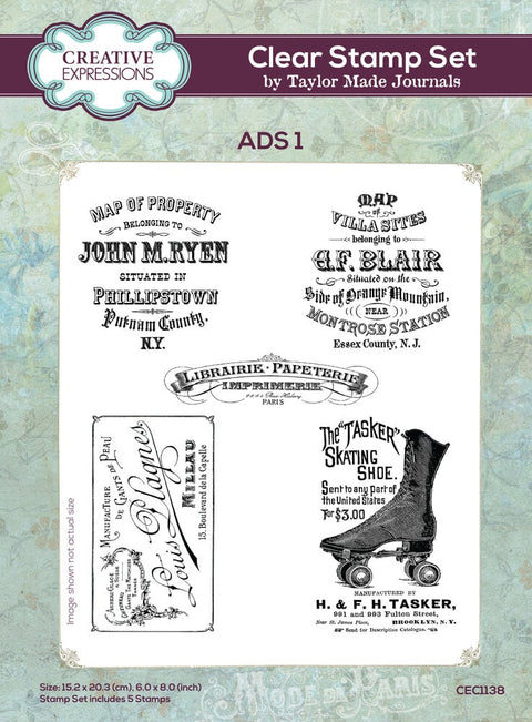 Creative Expressions Stempel A 5 // Taylor Made Journals // "ADS 1"