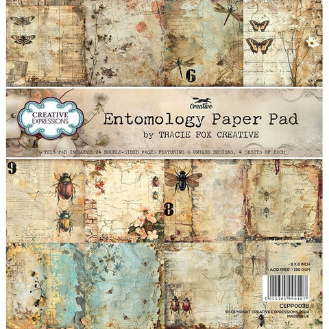 "Entomology" by Tracie Fox // Creative Expressions // 8 x 8 inch Paper Pad