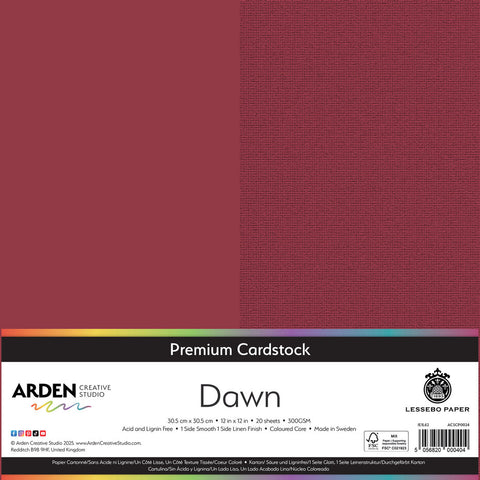 3 stk Premium Cardstock // 12x12 inch (30,5cmx30,5cm) // "Dawn" // Arden Creative Studio
