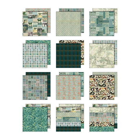 Tim Holtz Palette Collection 12 x 12 Inch "Teal"