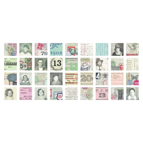 Tim Holtz // Ephemera Pack "Collage Tiles" // 72 pieces