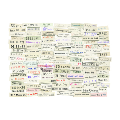 Tim Holtz // Ephemera Pack "Snippets Number Strips" // 119 pieces