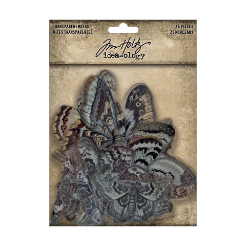 Tim Holtz // Halloween Transparencies, Moths // 26 pieces