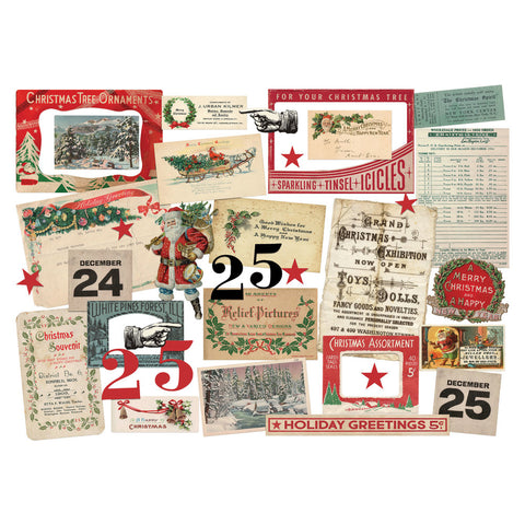 Tim Holtz // Ephemera Pack "Christmas Layers" 2023 // 35 pieces