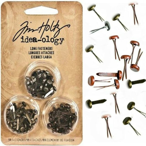 Long Fasteners (large brads with long legs) // 80 pieces // Idea-ology // Tim Holtz