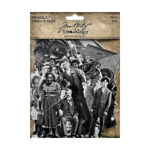 Tim Holtz - Idea-ology // Paper Dolls "Poses" // 62 pieces