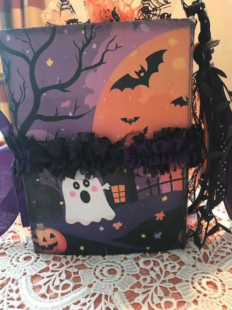 A 5 large journal with hidden ring binding "Spring" // handmade by Beate