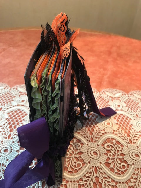 A 5 large journal with hidden ring binding "Spring" // handmade by Beate