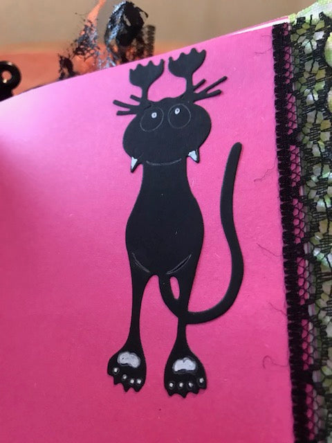 A 5 large journal with hidden ring binding "Spring" // handmade by Beate