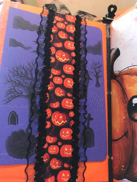 A 5 large journal with hidden ring binding "Spring" // handmade by Beate