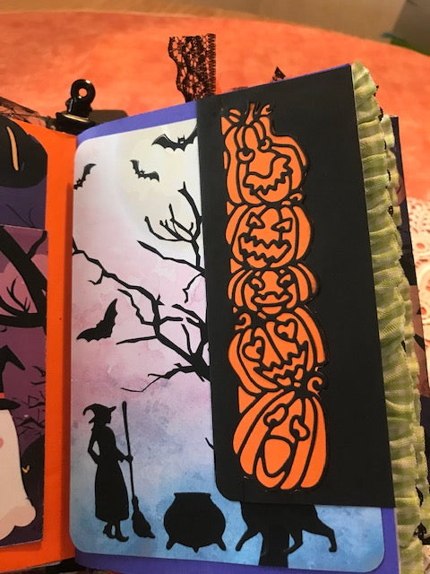 A 5 large journal with hidden ring binding "Spring" // handmade by Beate