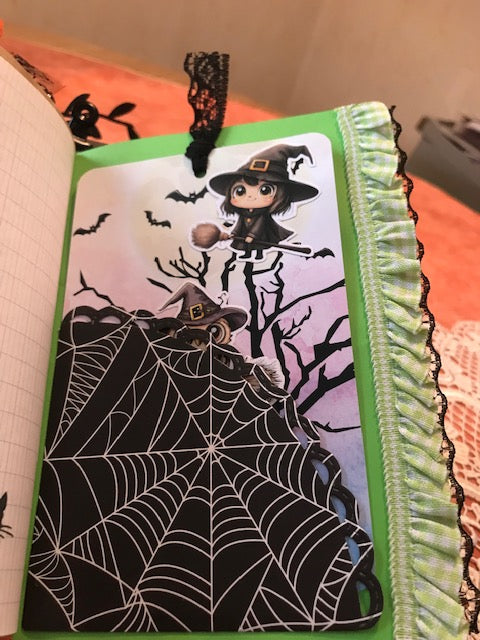 A 5 large journal with hidden ring binding "Spring" // handmade by Beate