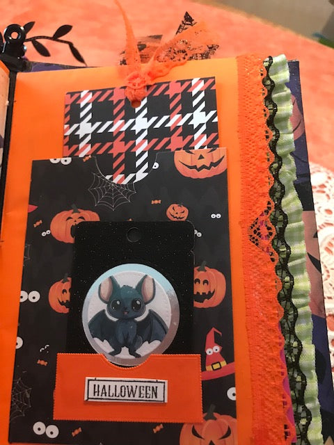 A 5 large journal with hidden ring binding "Spring" // handmade by Beate