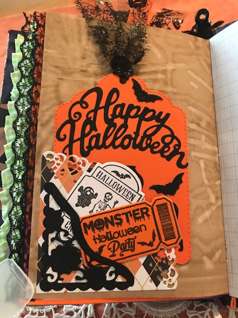 A 5 large journal with hidden ring binding "Spring" // handmade by Beate