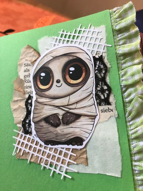 A 5 large journal with hidden ring binding "Spring" // handmade by Beate