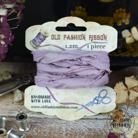 Old Fashion Ribbon // "dirty lavender" // Leinenband // 1,20 bis 1,40 m lang - 2 cm breit