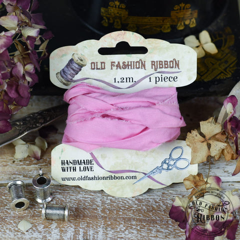 Old Fashion Ribbon // "pink" // Linen ribbon // 1.20 to 1.40 m long - 2 cm wide 