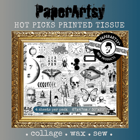 PaperArtsy // Printed Tissue "Hot Picks" // 4 Stk. 67 x 47cm